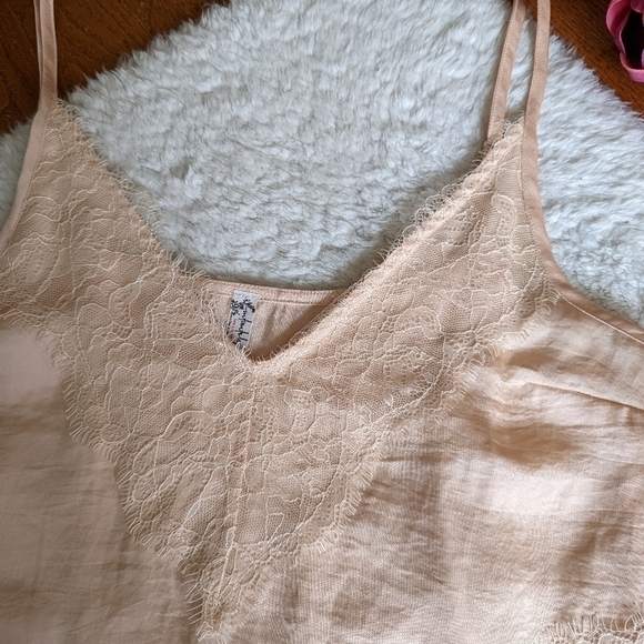 FREE PEOPLE intimately your eyes cami lace satin camisole xs small - Picture 6 of 10
